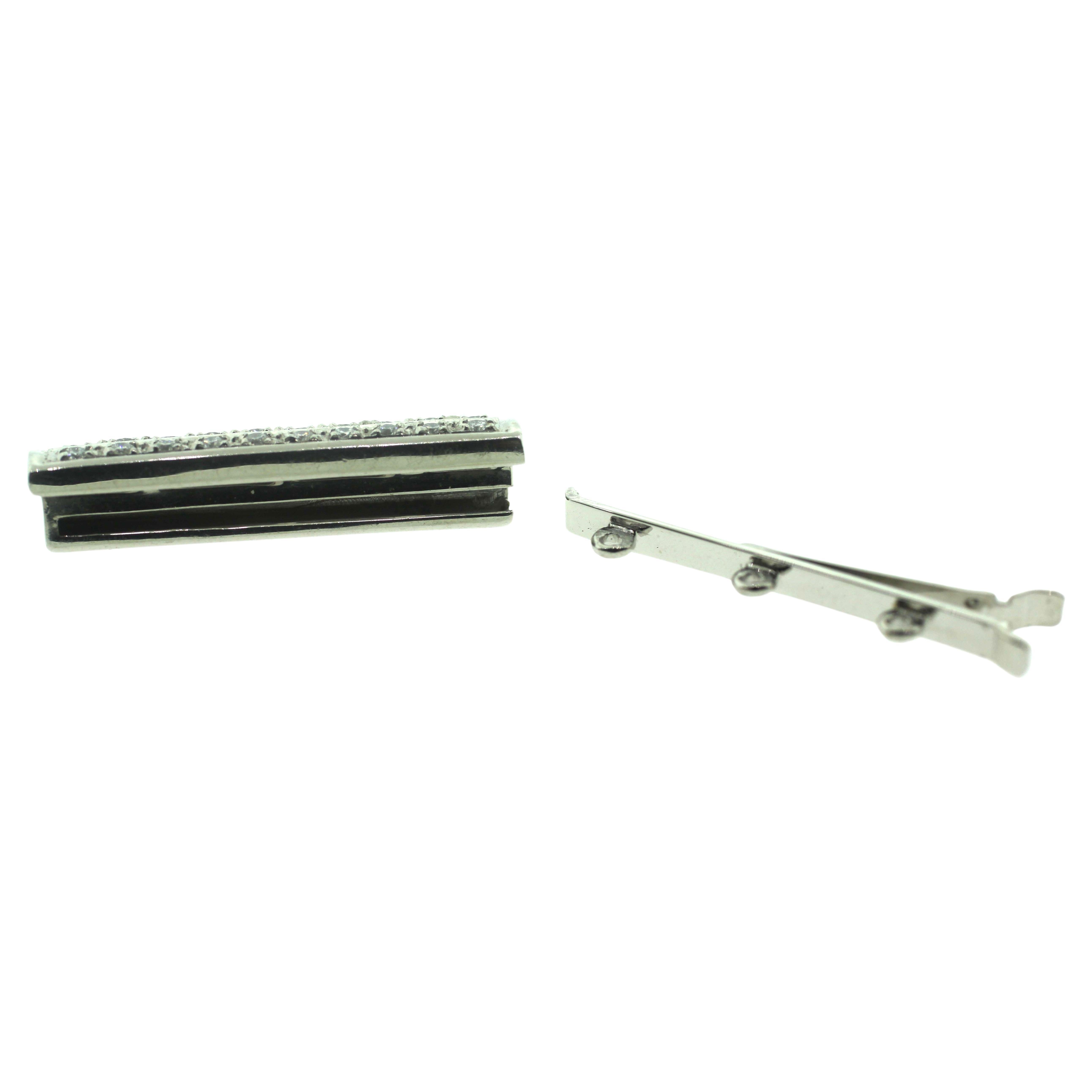 Jewel Of Ocean 18K Gold Diamonds 27mm 3 Strands Bar Clasp In New Condition For Sale In Hicksville, NY