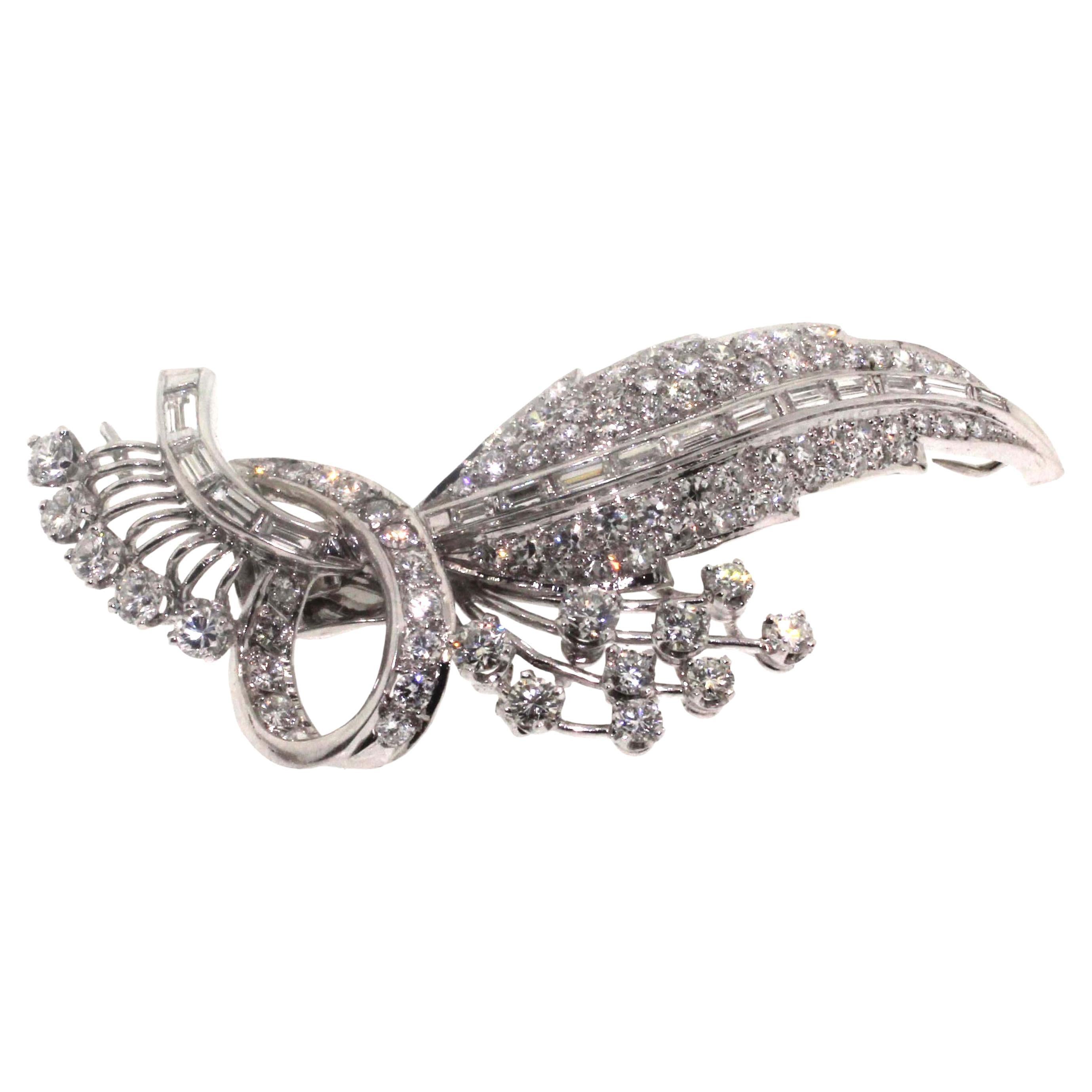 Jewel Of Ocean Platinum with Diamond brooch set
Platinum  
Weight (g): 28.4
Estimated Manufactures Retail Price: $ 
Excellent  Condition
Length 2.5