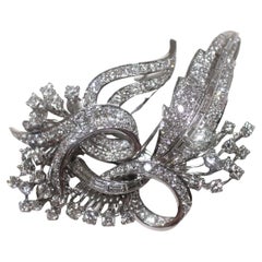 Jewel Of Ocean Estate Platinum Diamonds Brooch Set