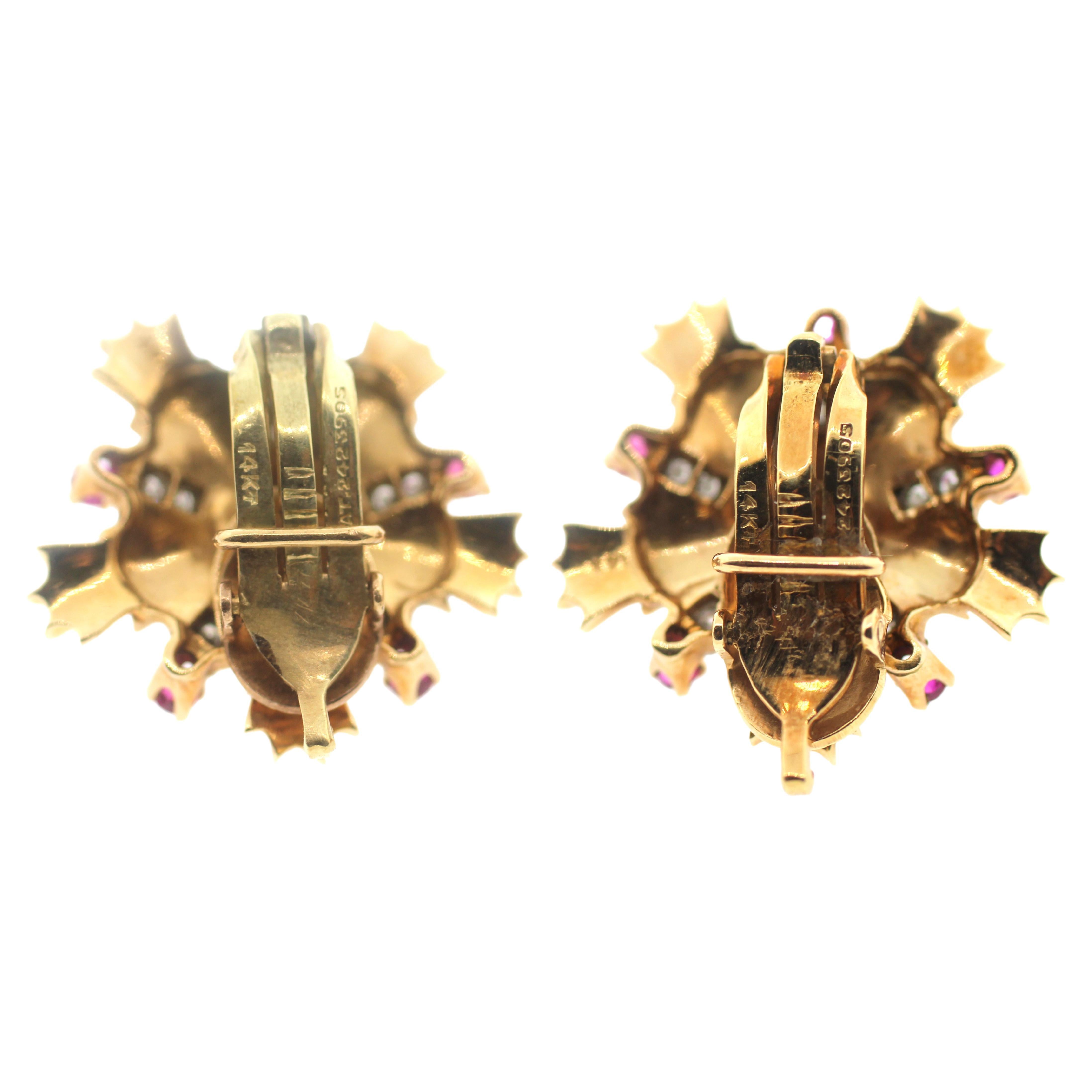 Jewel Of Ocean Estate Tiffany Earring and Brooch Convertible To Pendent For Sale 1