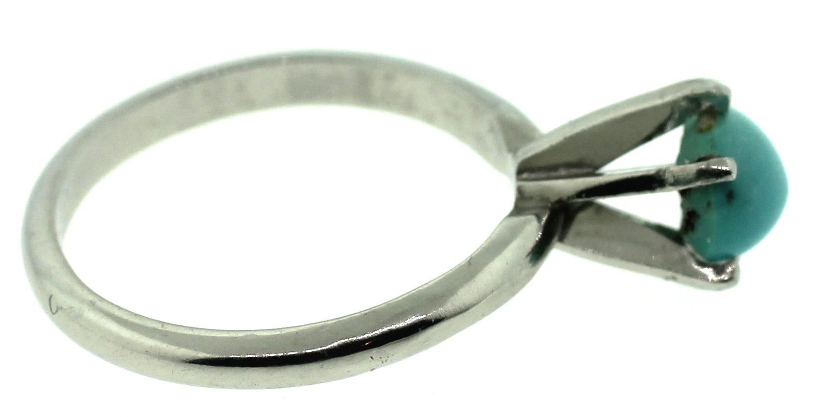 Jewel Of Ocean Platin-Türkis-Ring