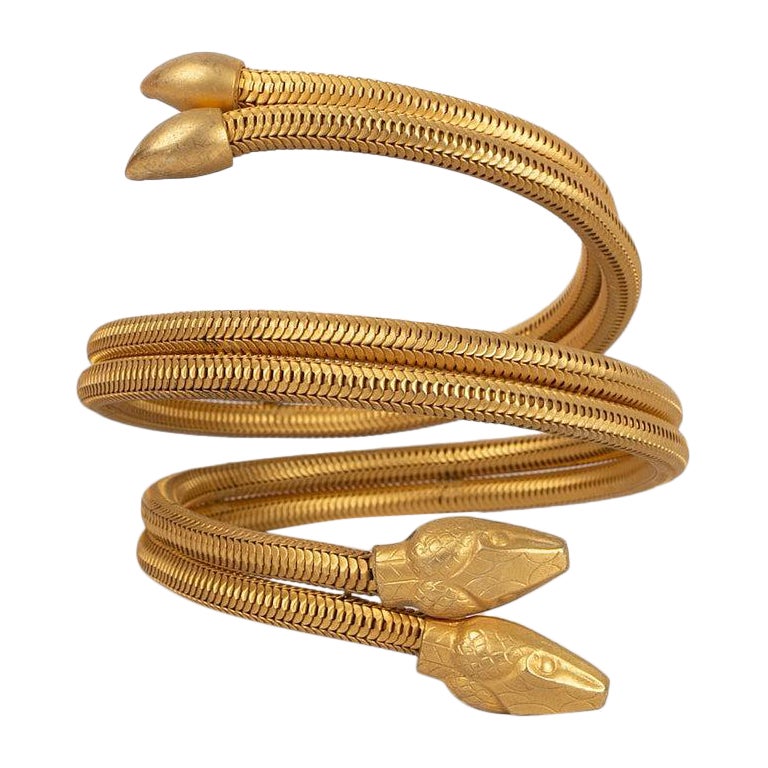 Jewel of Theater Bracelet Featuring Two Snakes For Sale