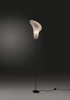 Jewel One Sculptural Nickel Floor Lamp by Ango