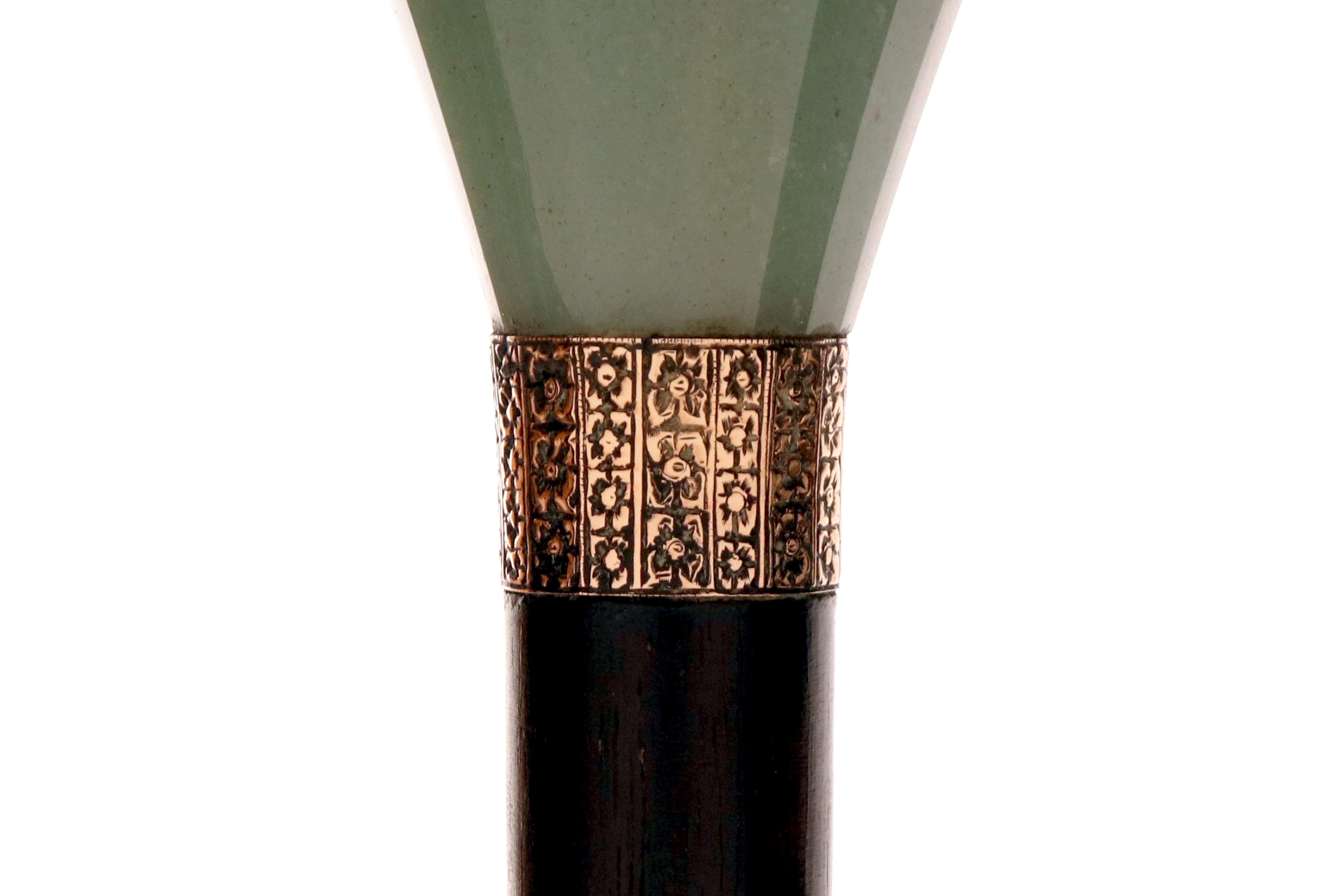 Metal Jewel pietradura walking stick depicting the rape of Europa, France 1870. For Sale