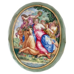 Jewel pietradura walking stick depicting the rape of Europa, France 1870.