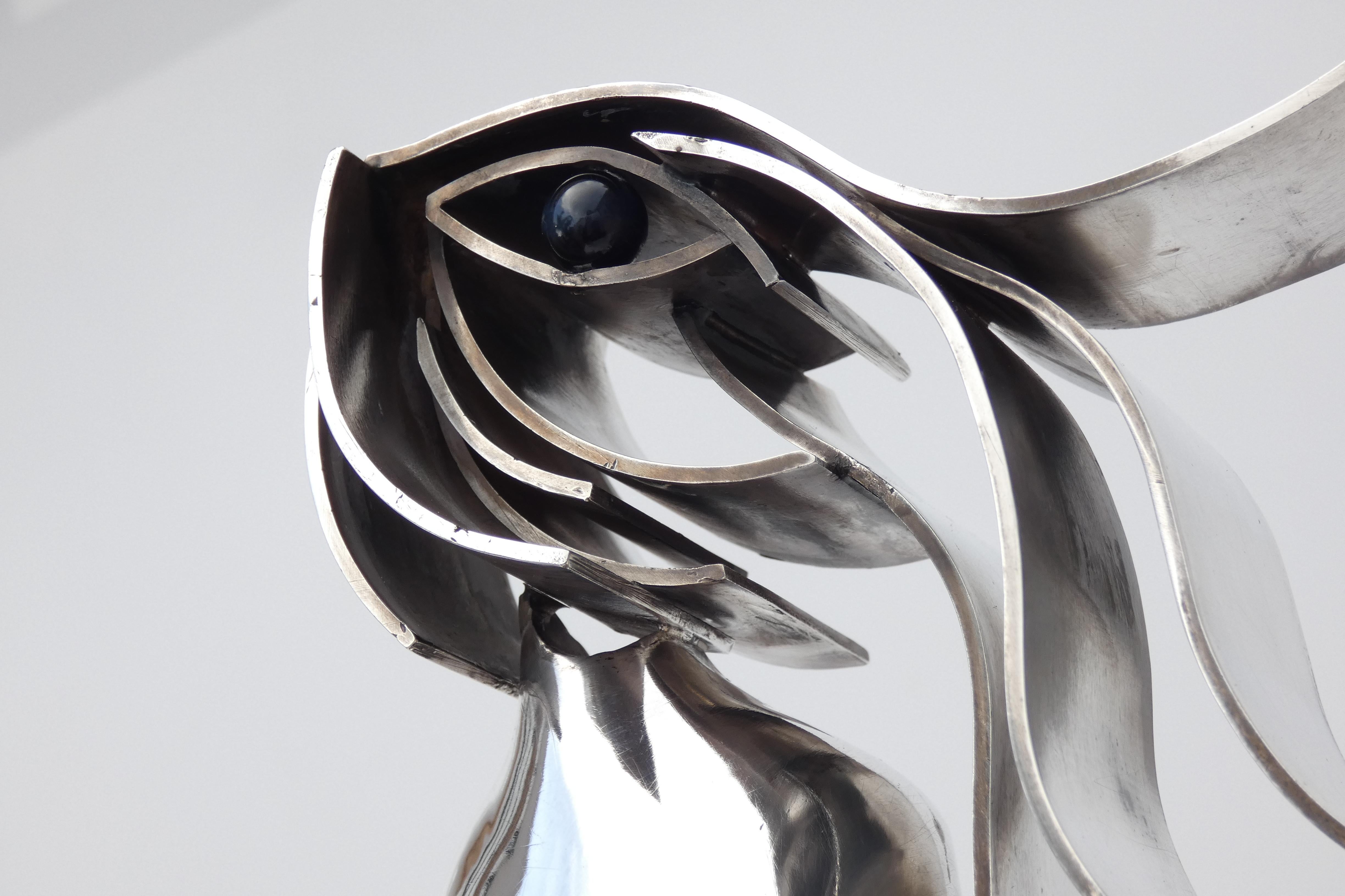 Spanish Jewel, Sculpture Made of Pure Silver by Pablo Fuster, 1970s For Sale