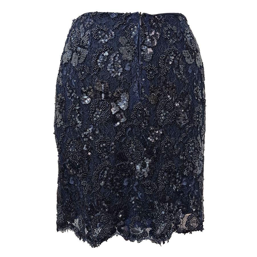 Black Joelle Flora Jewel skirt size 40 For Sale