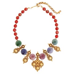 Collier d'affirmation « Adriatique » en perles de verre de couleur bijou par Jose & Maria Barrera