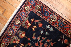 Jewel Tone Navy Fine Sarouk Scatter Mini Rug