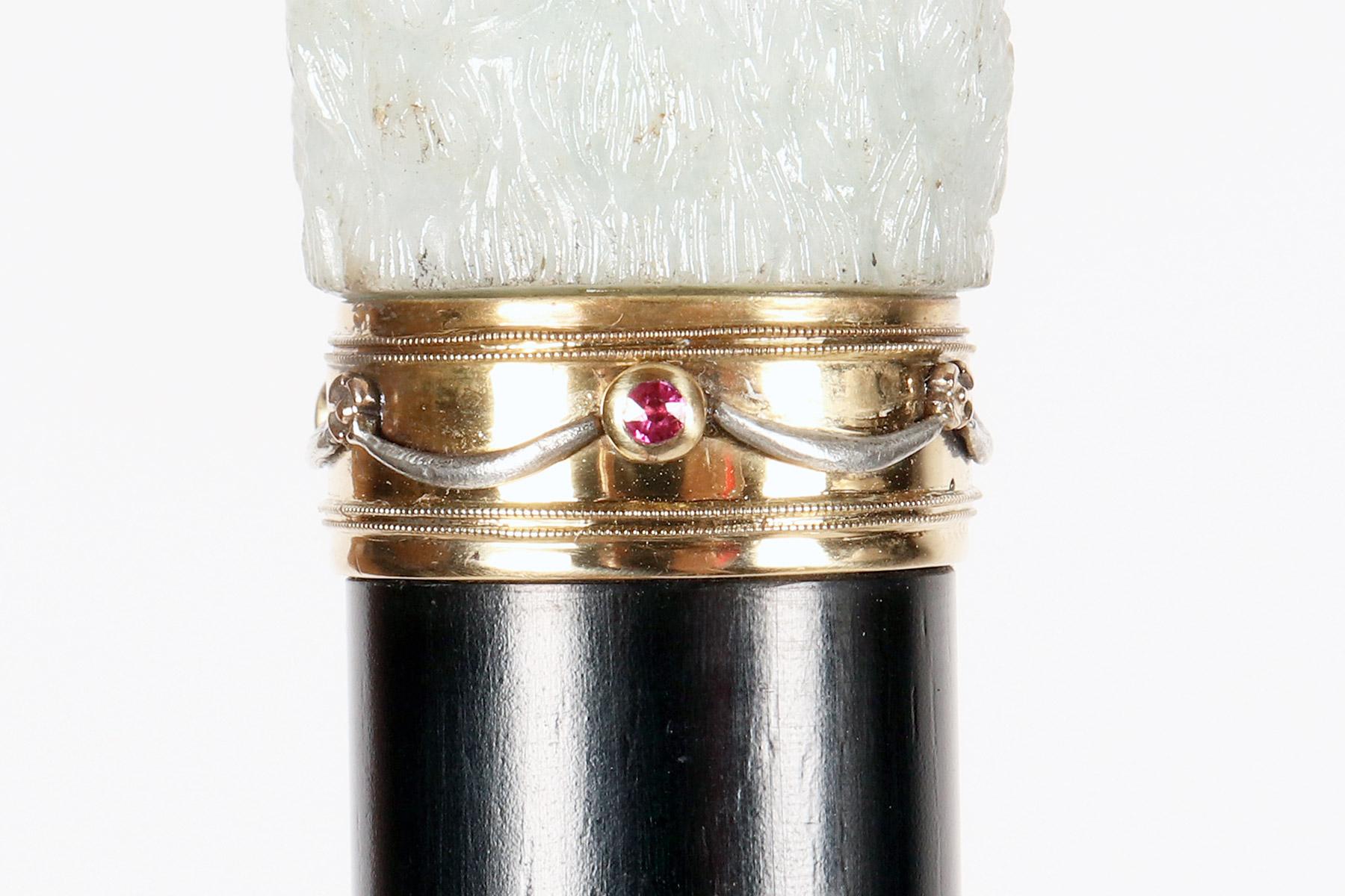 Bastón joya que representa una cabeza de pato, firmado Georges Fouquet, Francia 1900 en venta 5
