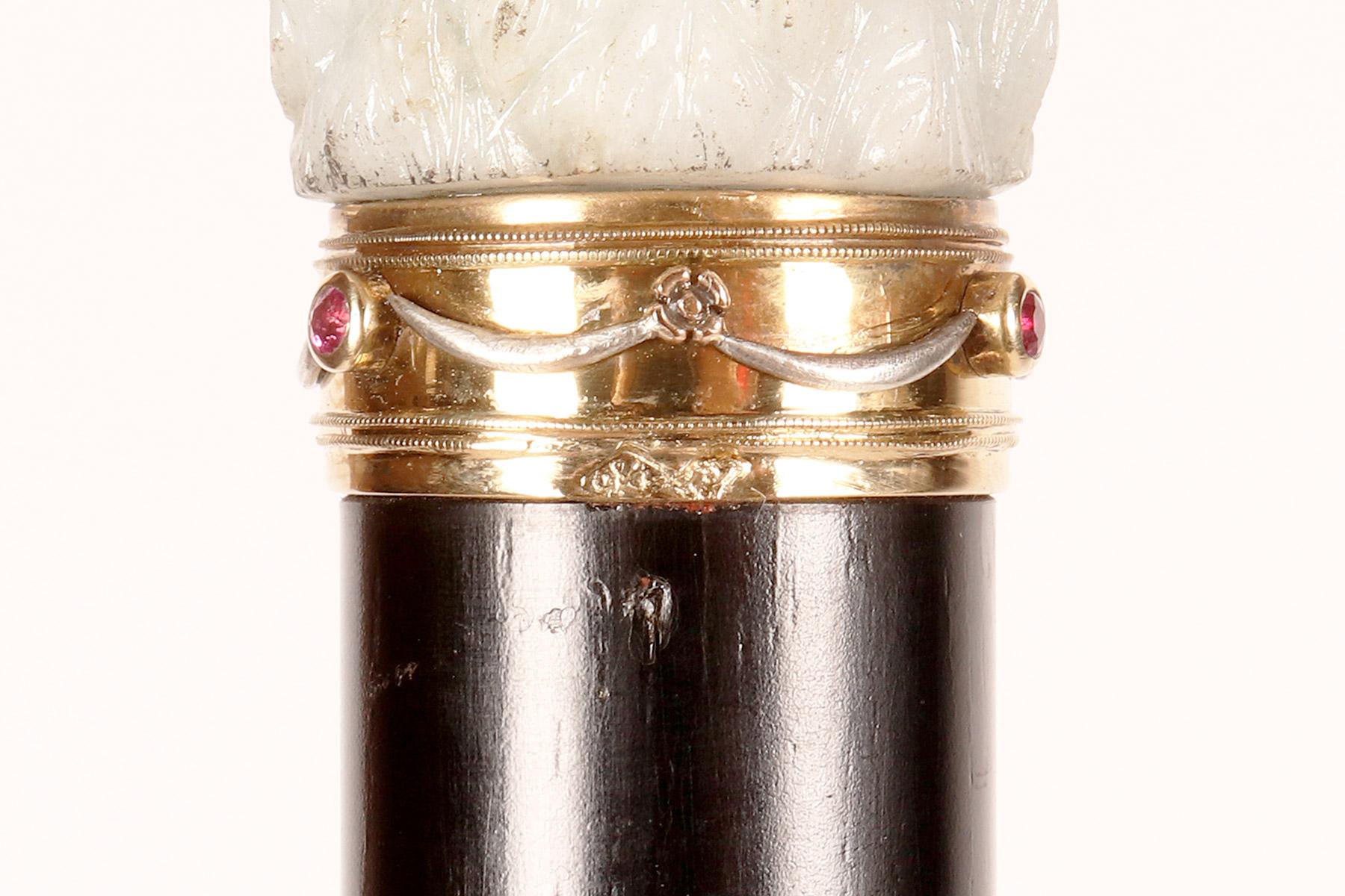 Bastón joya que representa una cabeza de pato, firmado Georges Fouquet, Francia 1900 en venta 6