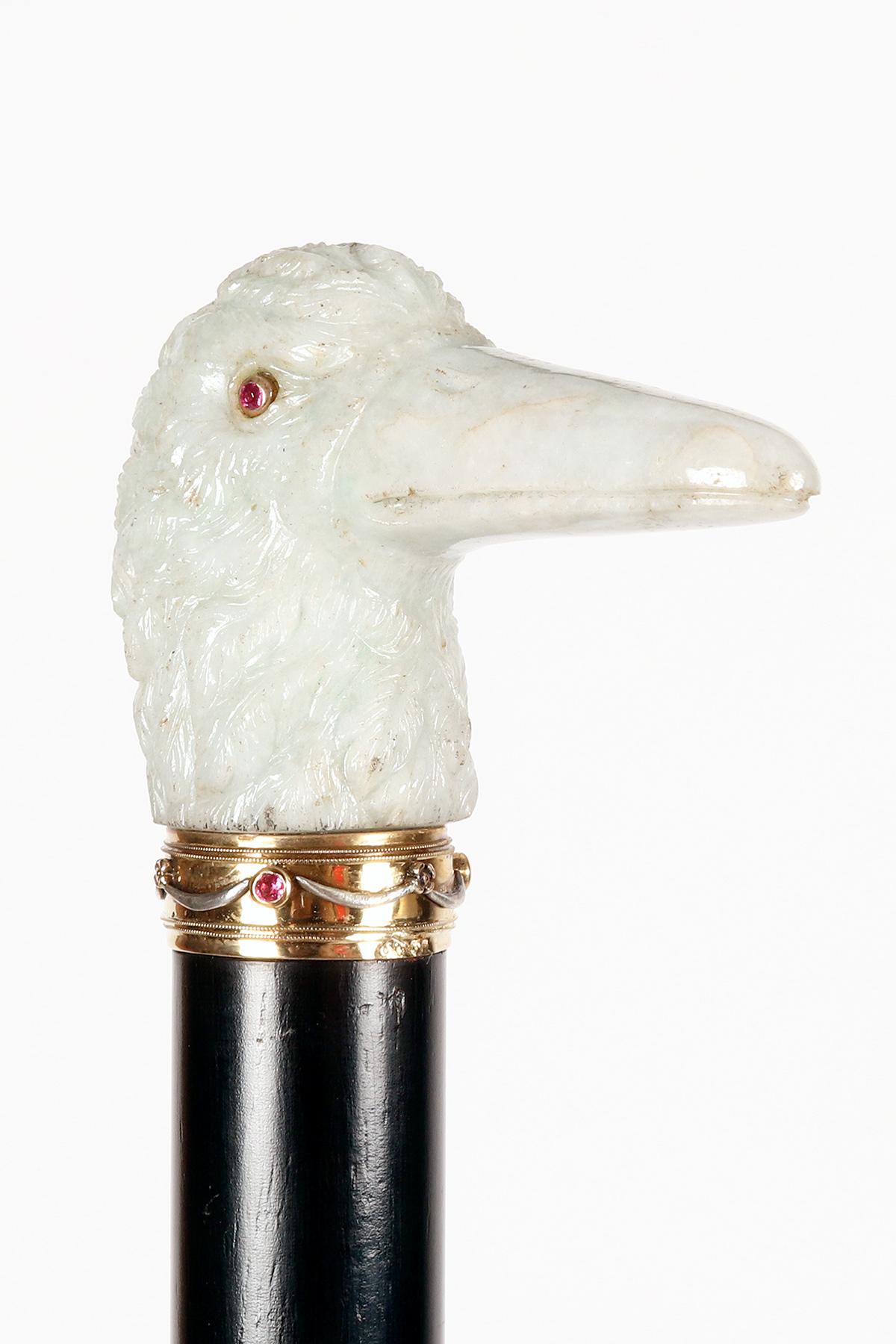 Bastón joya que representa una cabeza de pato, firmado Georges Fouquet, Francia 1900 en venta 1