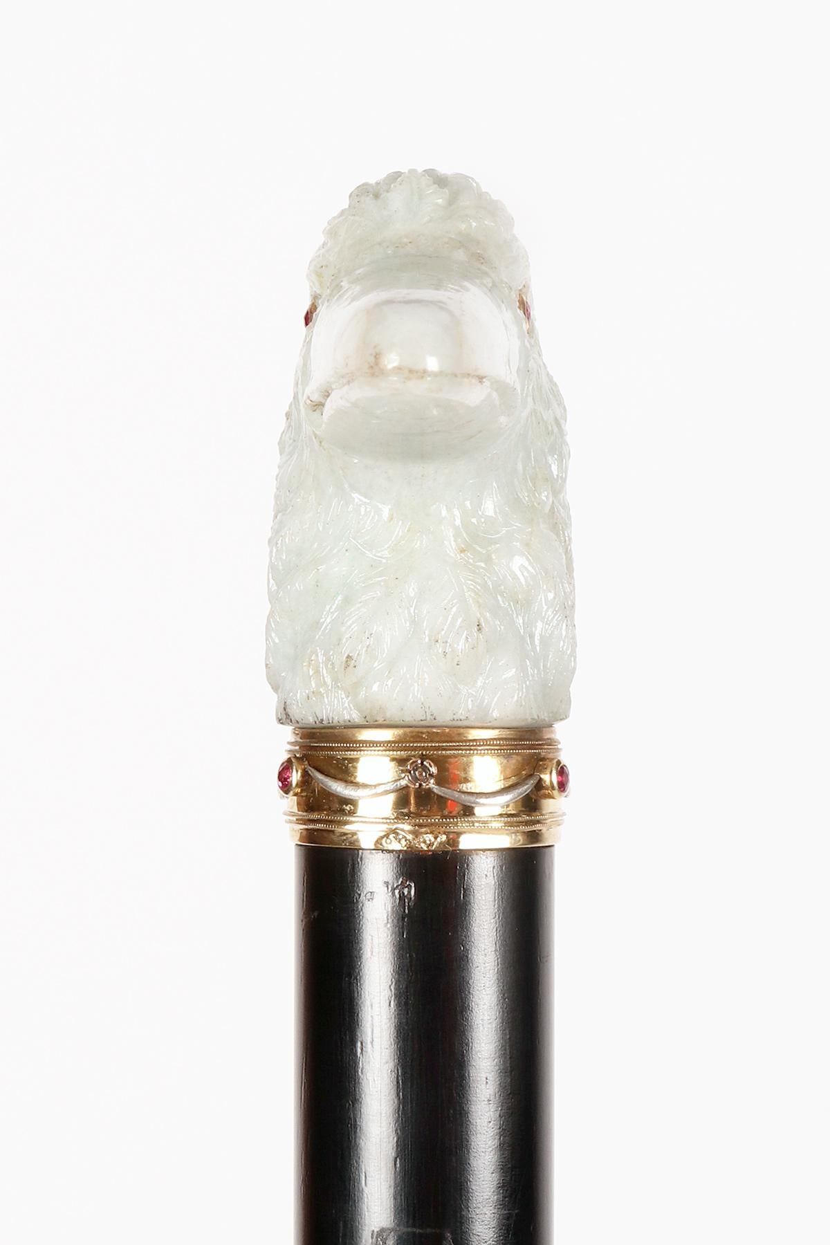 Bastón joya que representa una cabeza de pato, firmado Georges Fouquet, Francia 1900 en venta 3