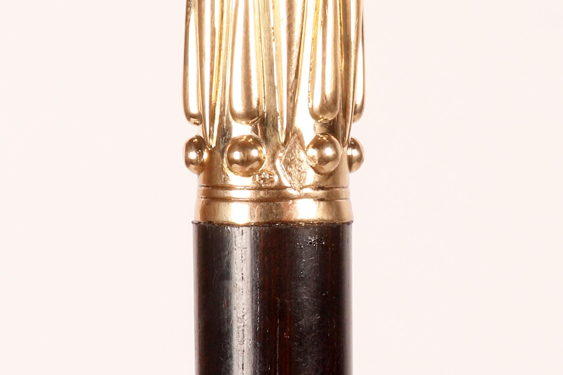 Canne en bijou représentant une tête d'aigle, signée André Aucoc, France 1900. en vente 4