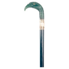 Jewel walking stick depicting an eagle’s head, signed André Aucoc, France 1900.