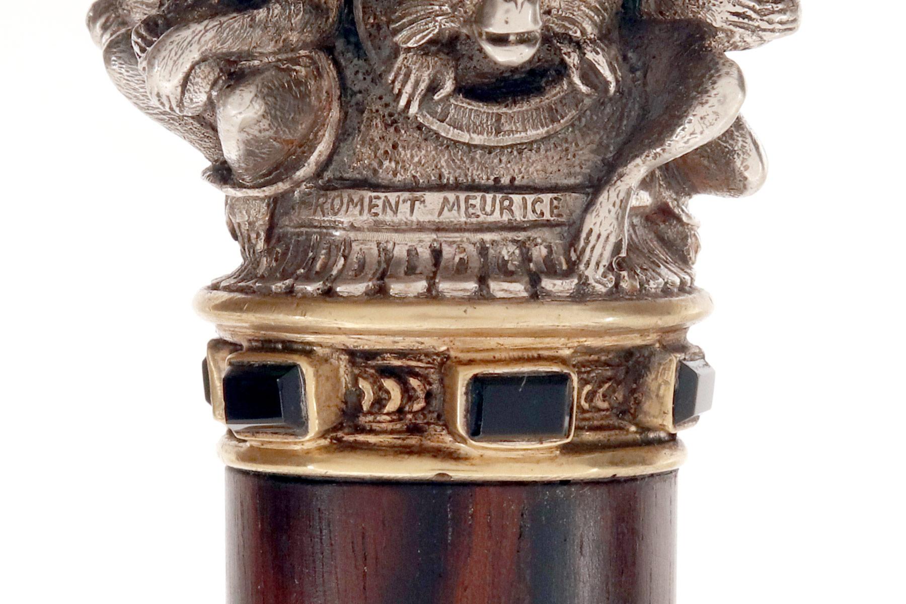Bastón joya, que representa a seis monos. Por Froment-Meurice, Francia 1850. en venta 5