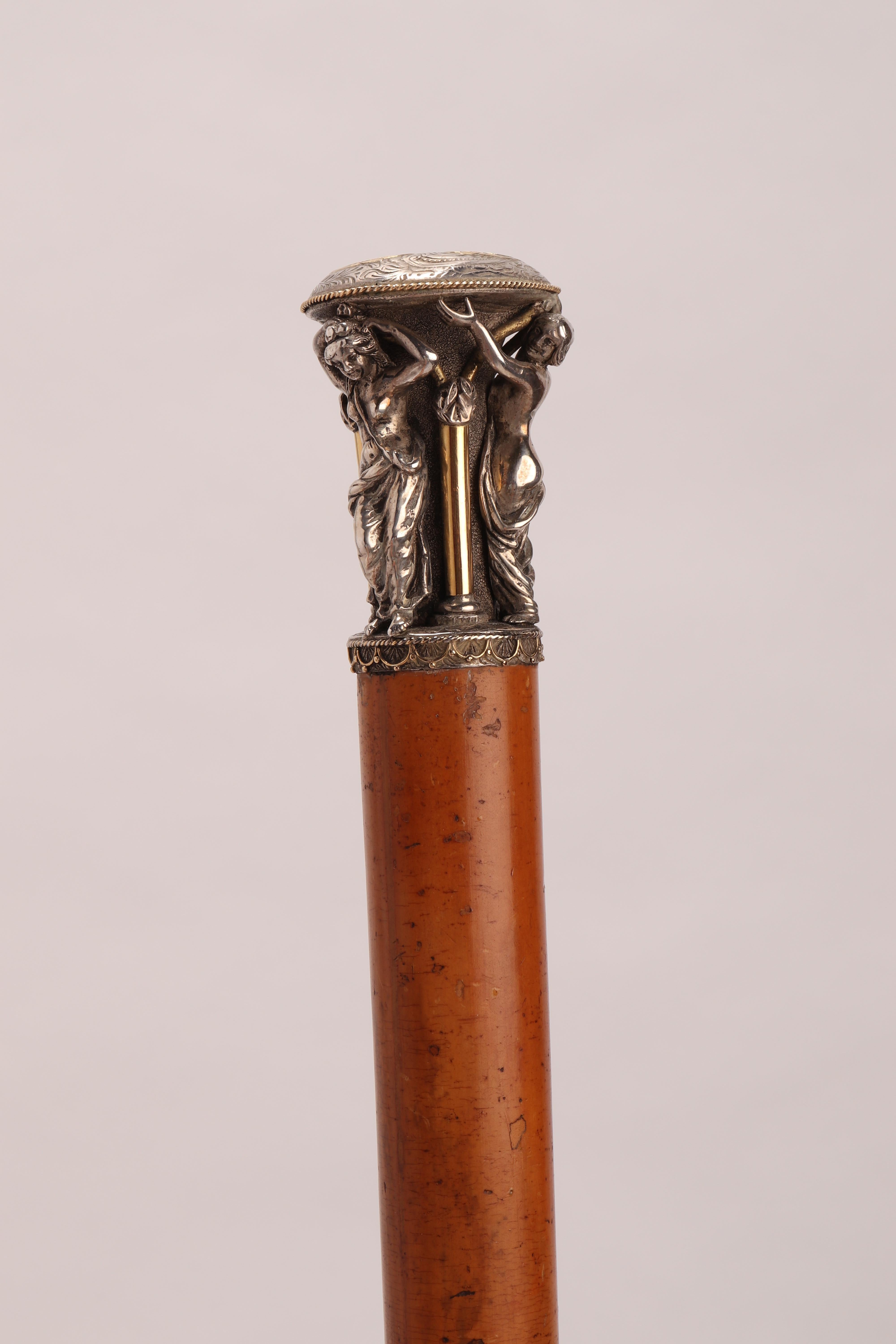 French Jewel Walking Stick, France, 1870
