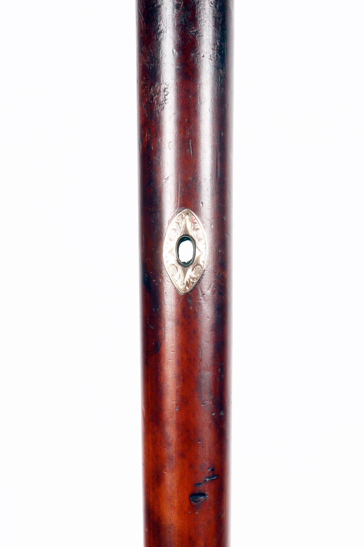 Walking stick, gold, malachite handle, Signed Gabriel Falguieres. France 1900. For Sale 2