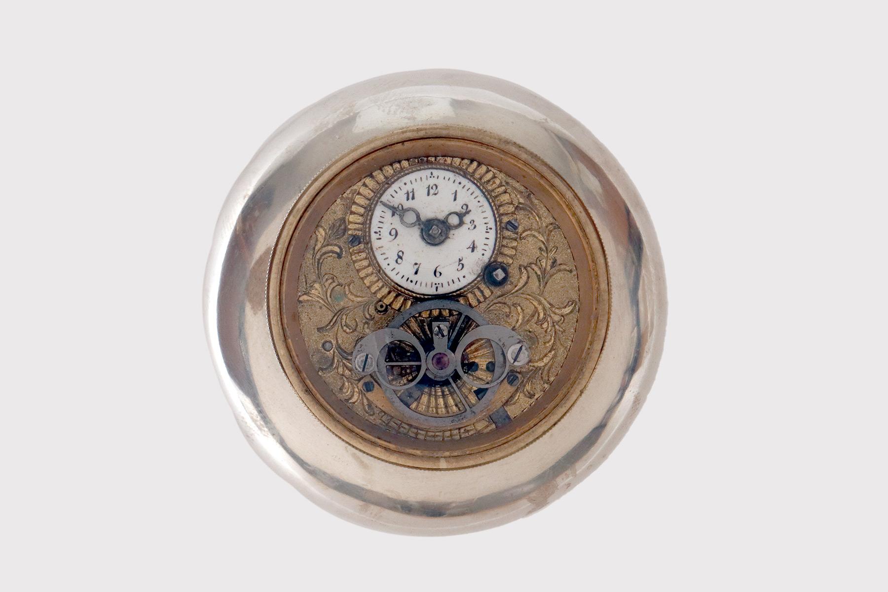 Français Bâton de marche Jewell, poignée avec une horloge. Signé Froment-Meurice, France 1849. en vente