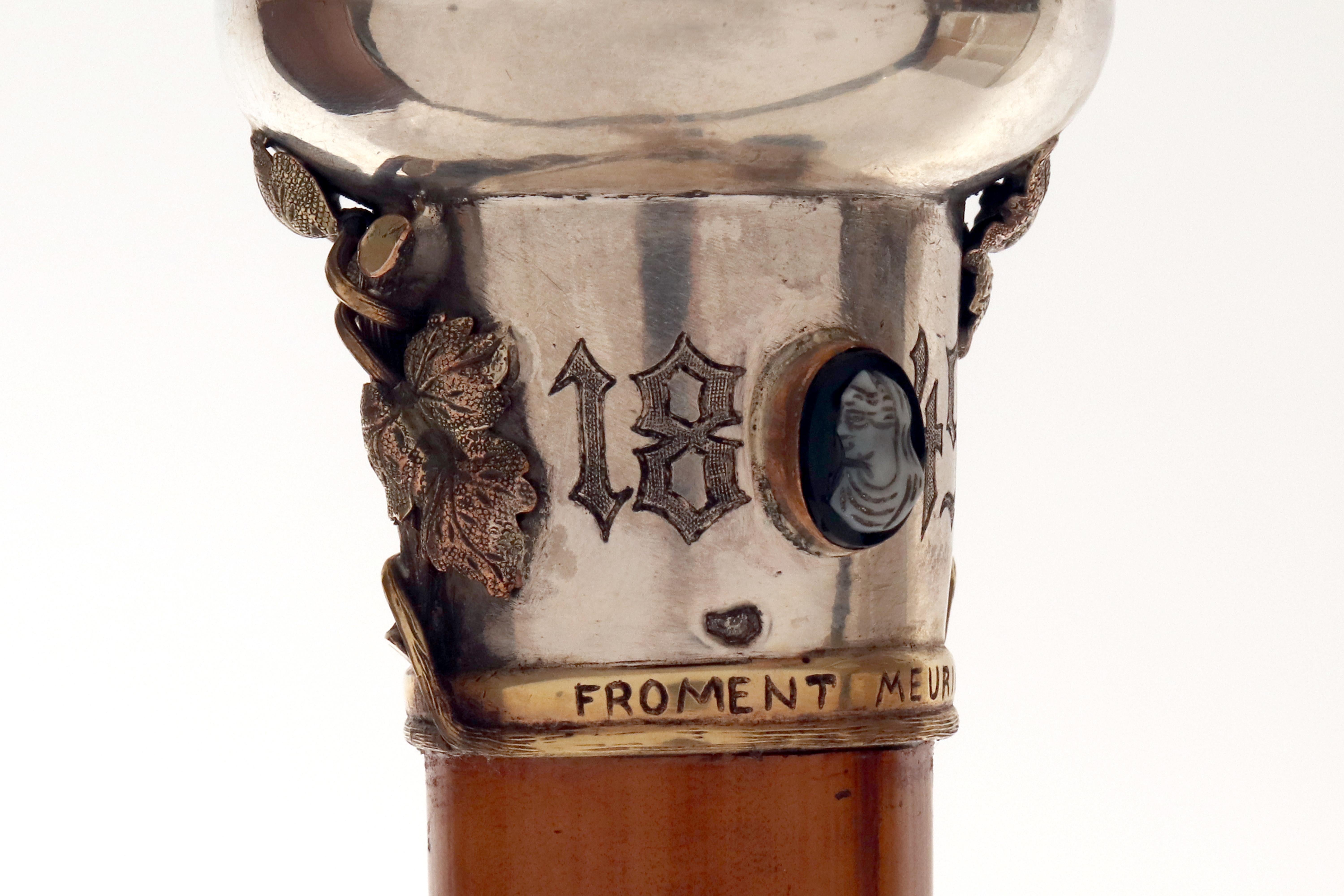 Bâton de marche Jewell, poignée avec une horloge. Signé Froment-Meurice, France 1849. en vente 1