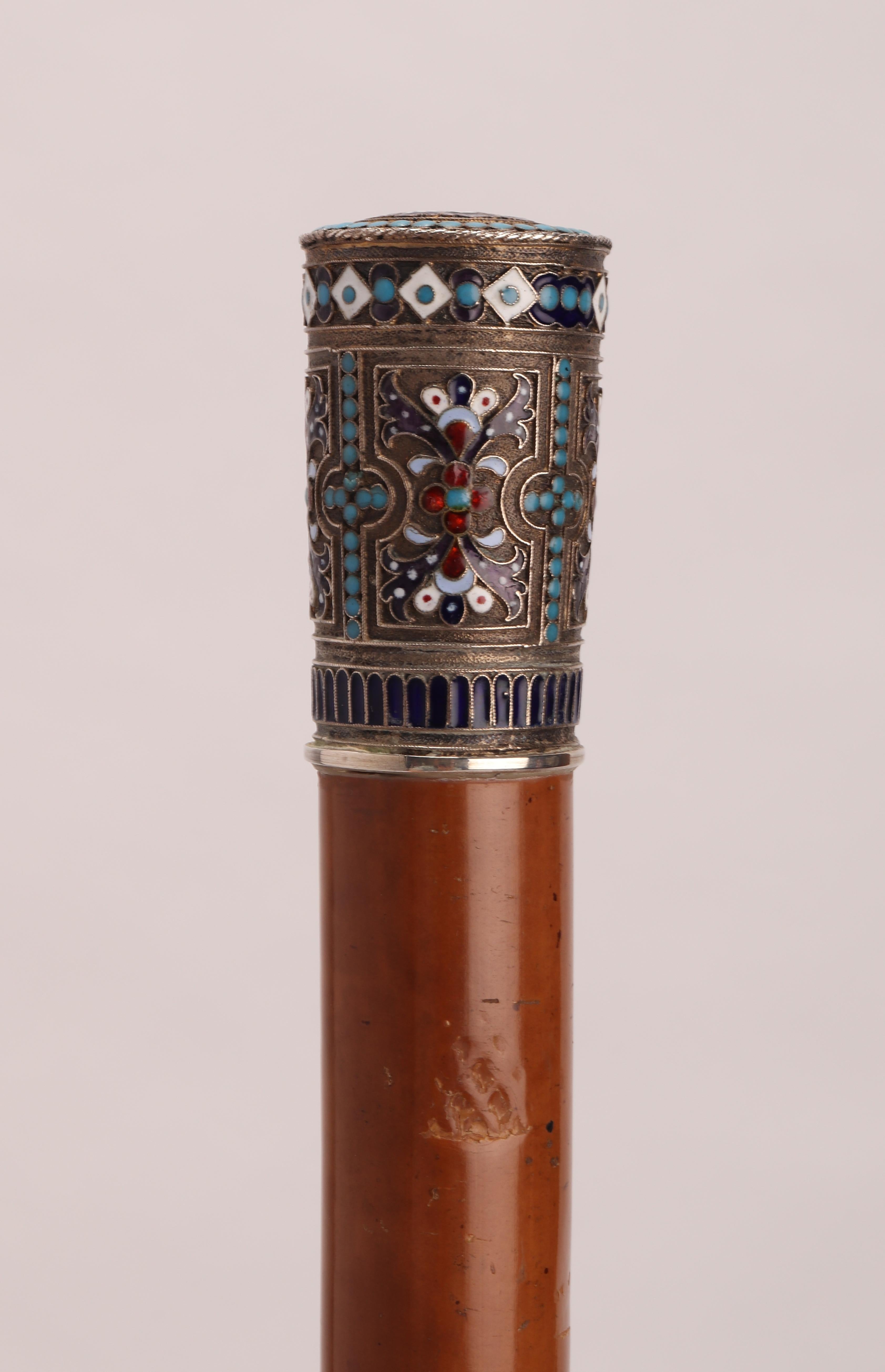 Russian Jewel Walking Stick, Moscow Russia, 1890