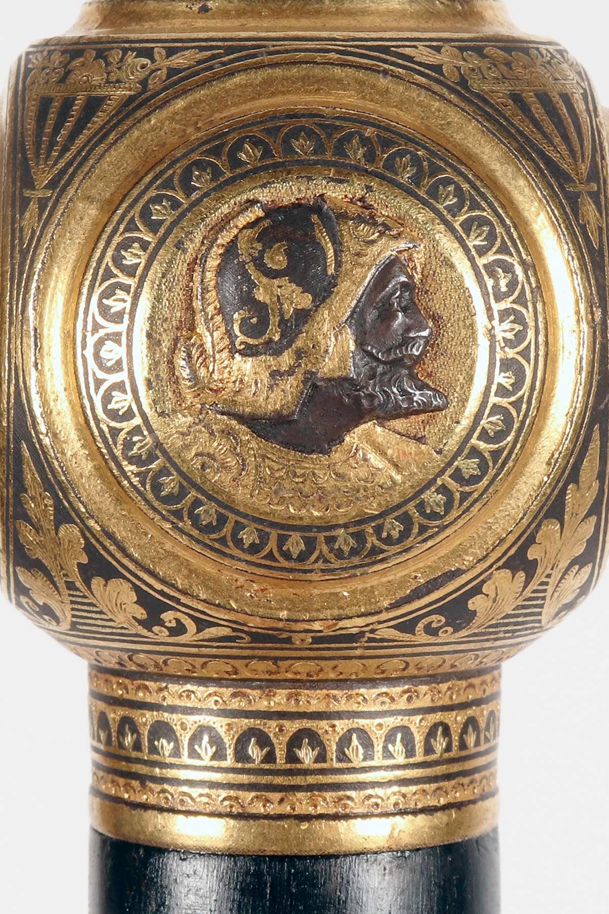 Stick de marche à bijoux, représentant 5 camées, Russie 1880. en vente 6