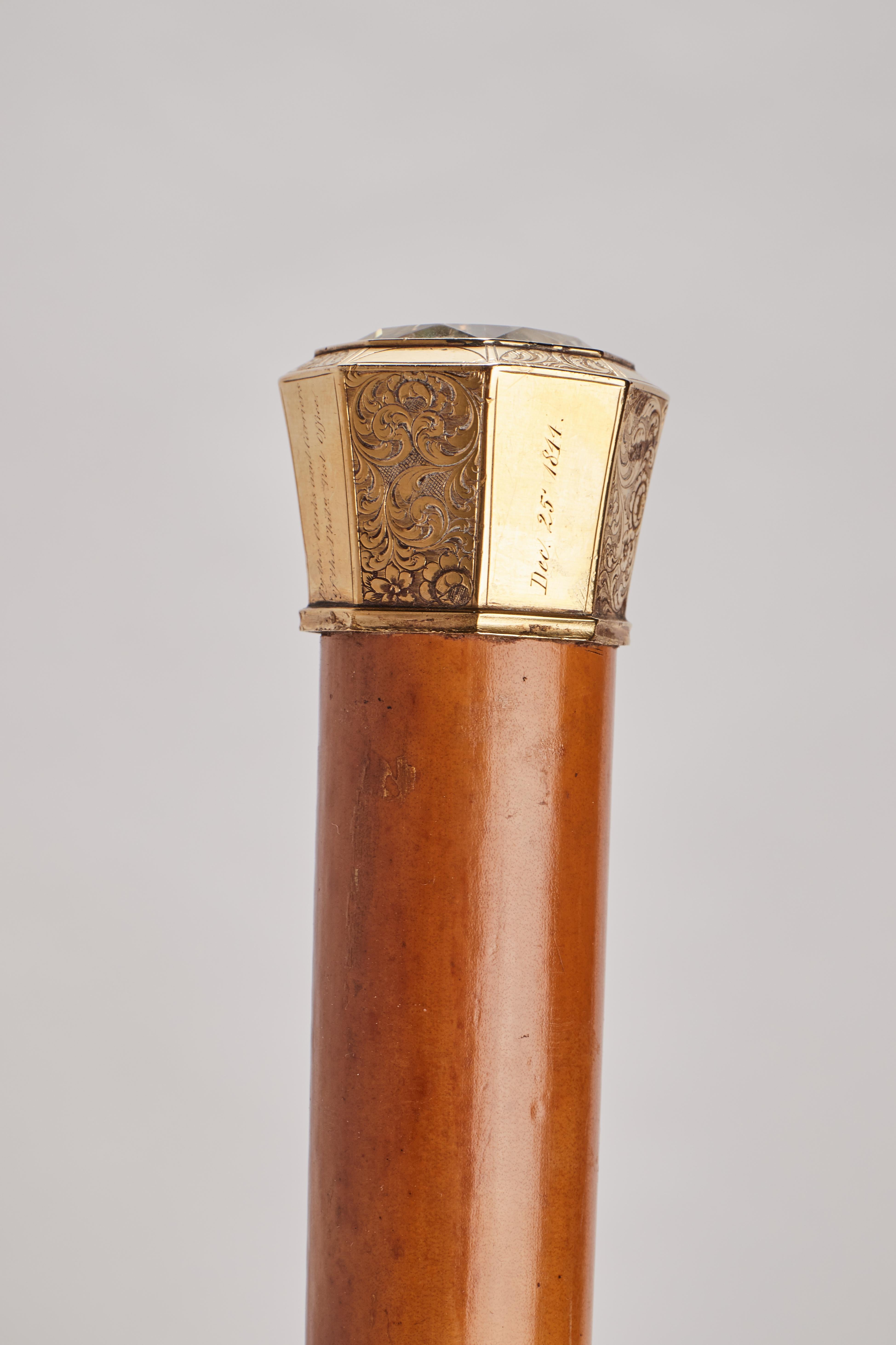 19th Century Jewel walking stick, USA 1841.