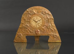 Jeweled Art Nouveau Repoussé Mantle Clock by Alfred Daguet w/Original Mechanisim