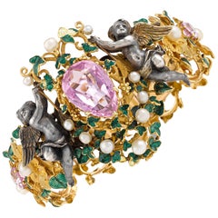 Jeweled Cupid Bracelet by Froment-Meurice