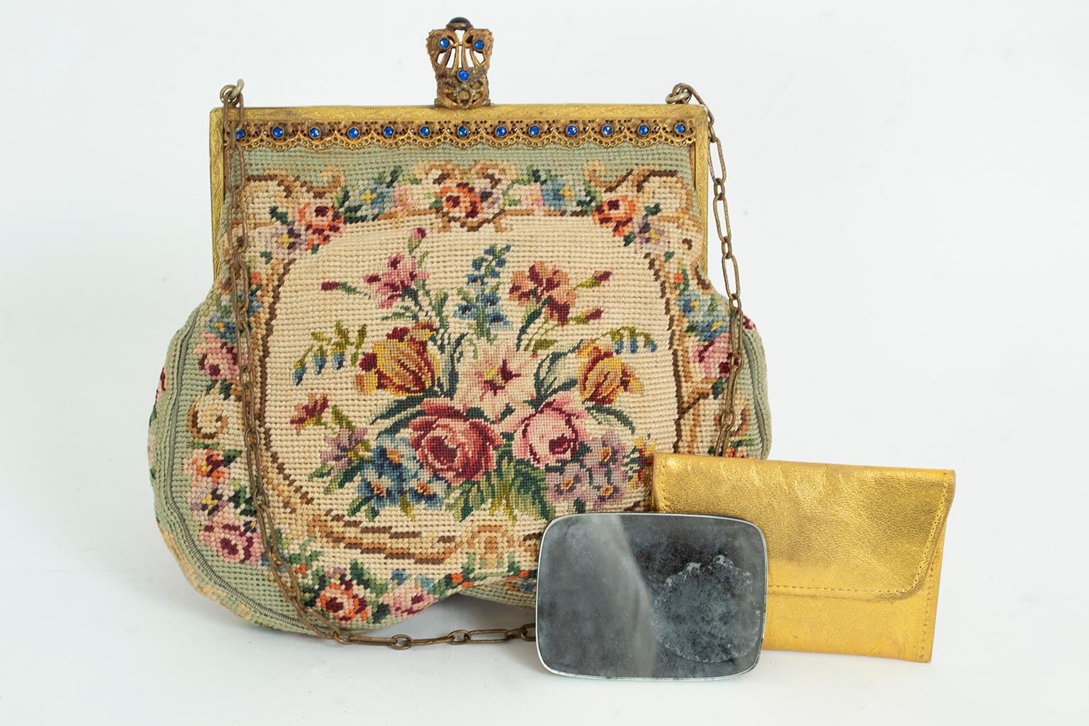 Equally as coveted by the well-bred Victorienne as by the gin-baby flapper, Trinity Plate reticules and minaudières were THE accessory of choice for fashionable women in the early 20th century. Their gilt frames, ornate latches and sumptuous fabrics