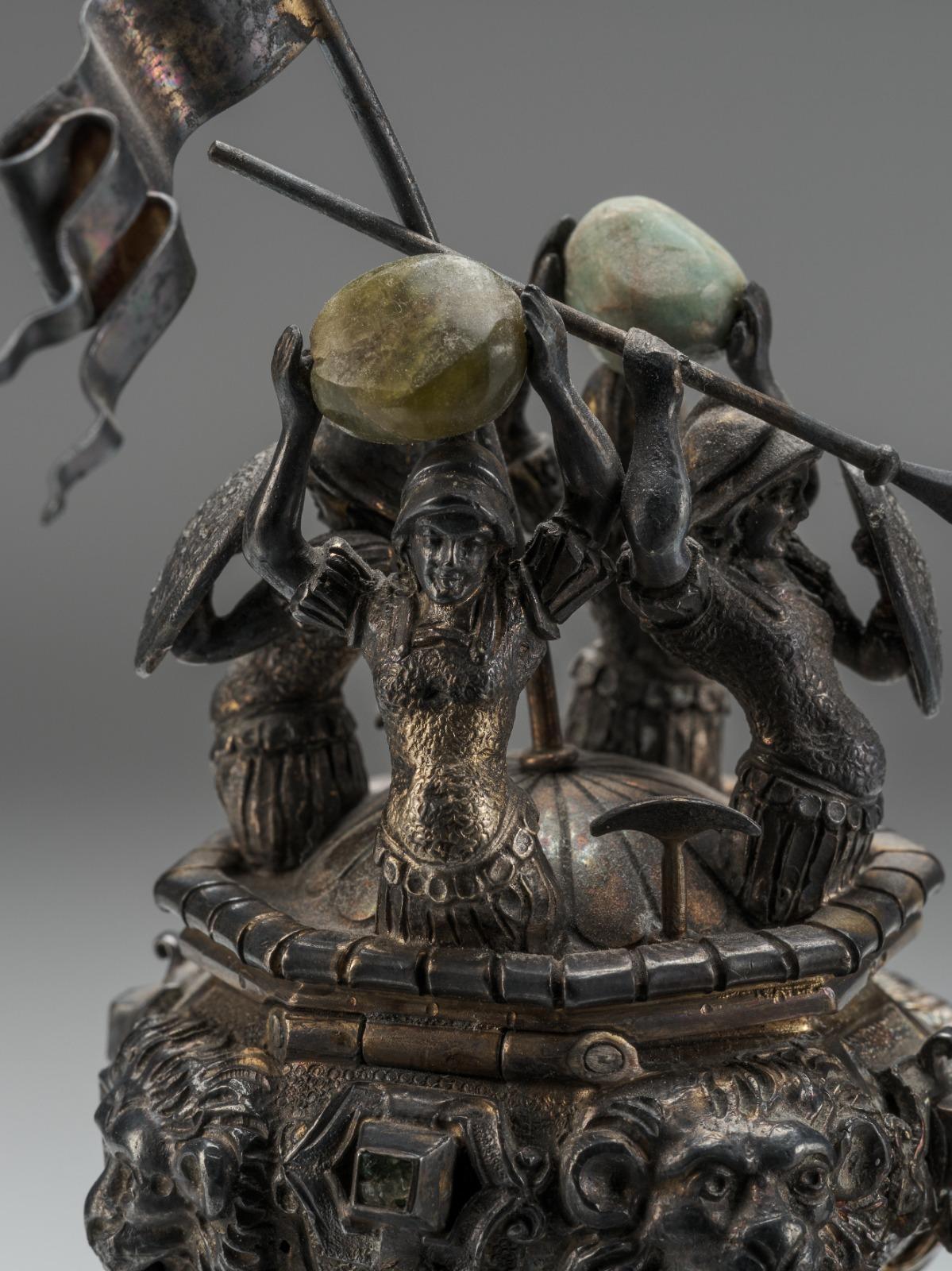 Éléphant en bijoux portant des guerriers, 19e siècle - J.S. Kaufmann, Hanau en vente 6