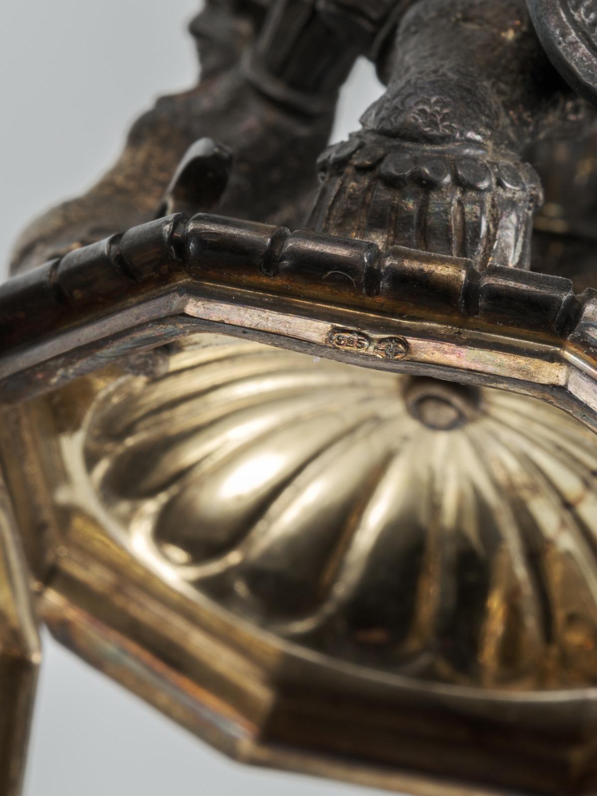 Éléphant en bijoux portant des guerriers, 19e siècle - J.S. Kaufmann, Hanau en vente 12