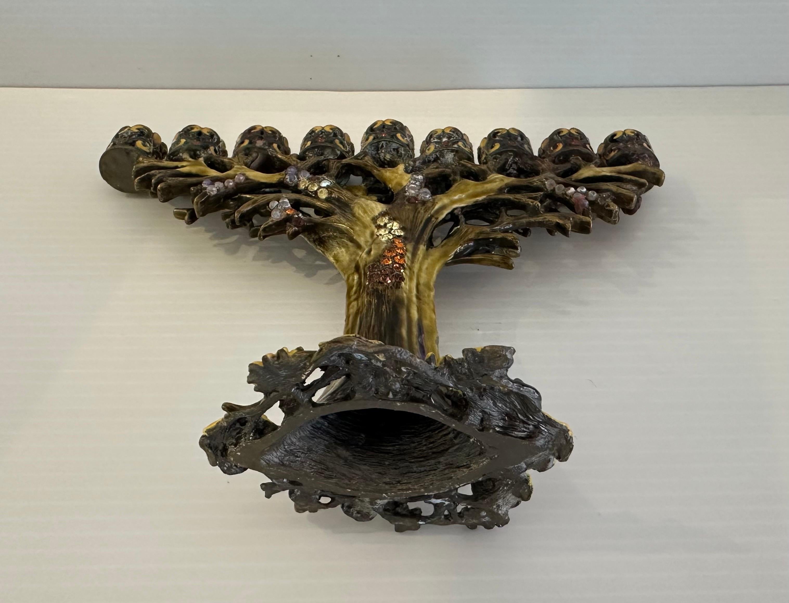 20th Century Jeweled Pewter and Enamel 
