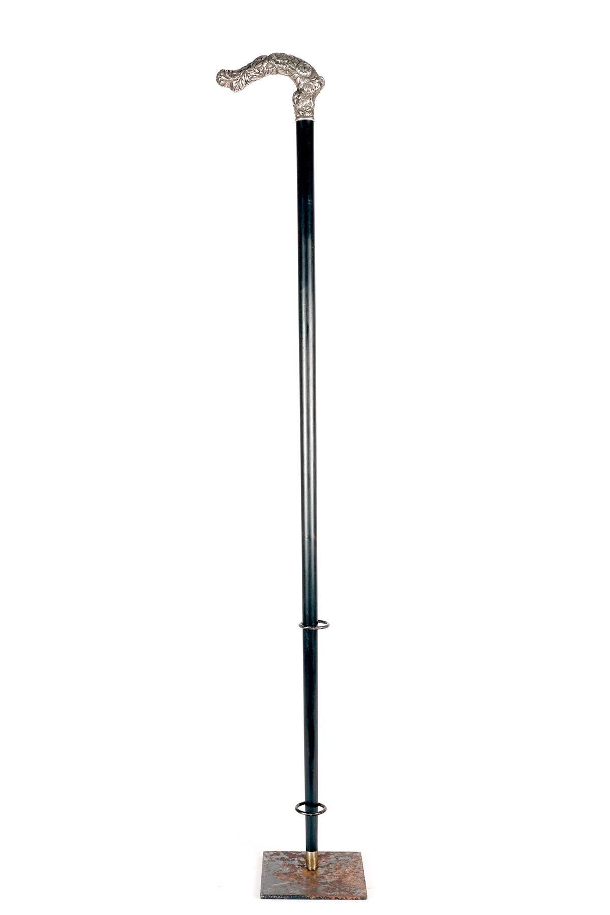 Jeweled silver walking stick depicting chrysanthemums, by Tiffany, USA 1890-1900 For Sale 12