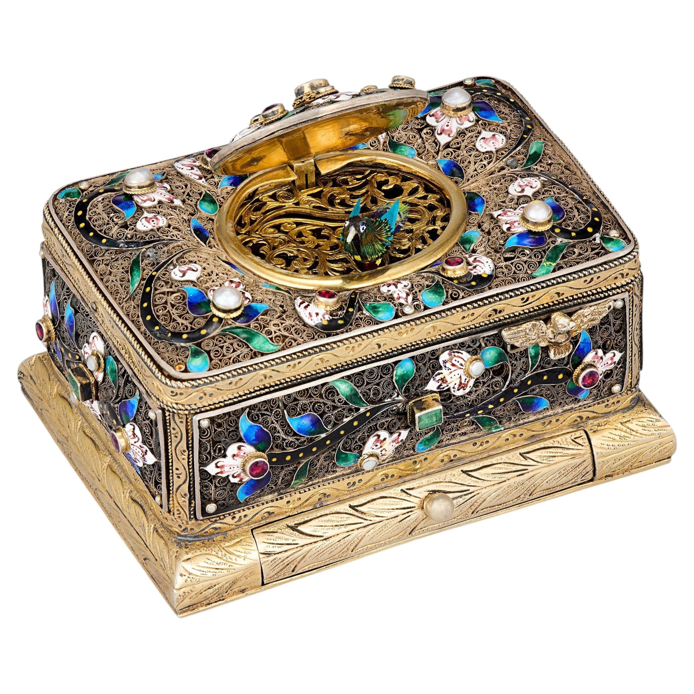 Jeweled Singing Bird Box