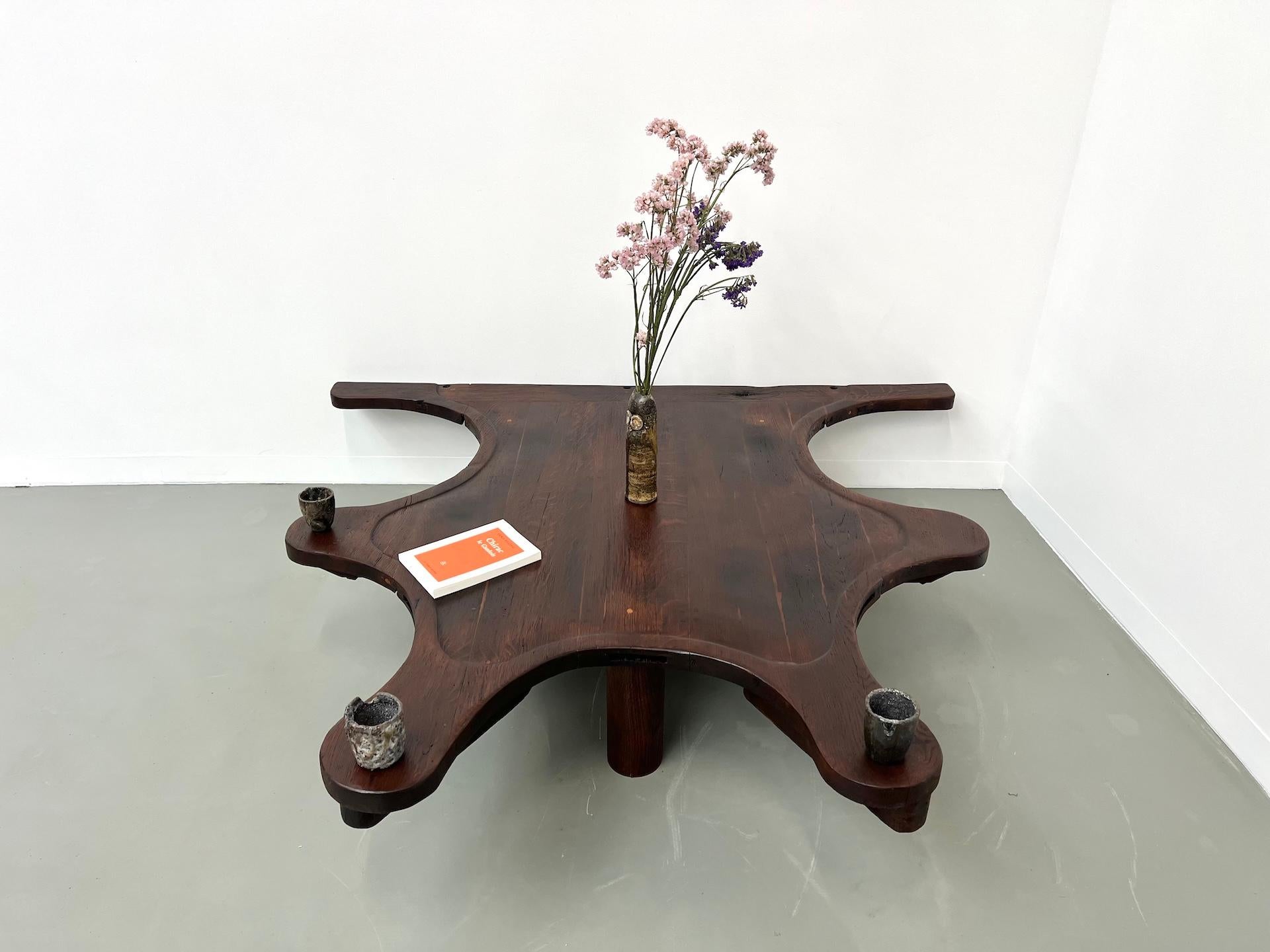 Chêne Table basse française ancienne de Jewell, 19e siècle en vente