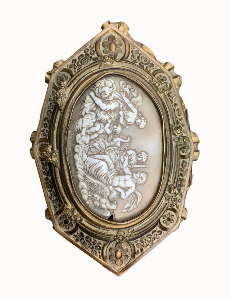 19th Century Jewelery Box in Bronze and Cameo by Tahan Paris 1800