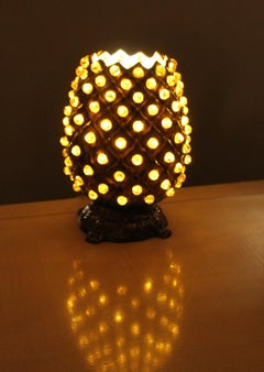 Jewell Ceramic Accent Up Lamp ! Magnifique décor MCM d'après Peter Carl Fabergé