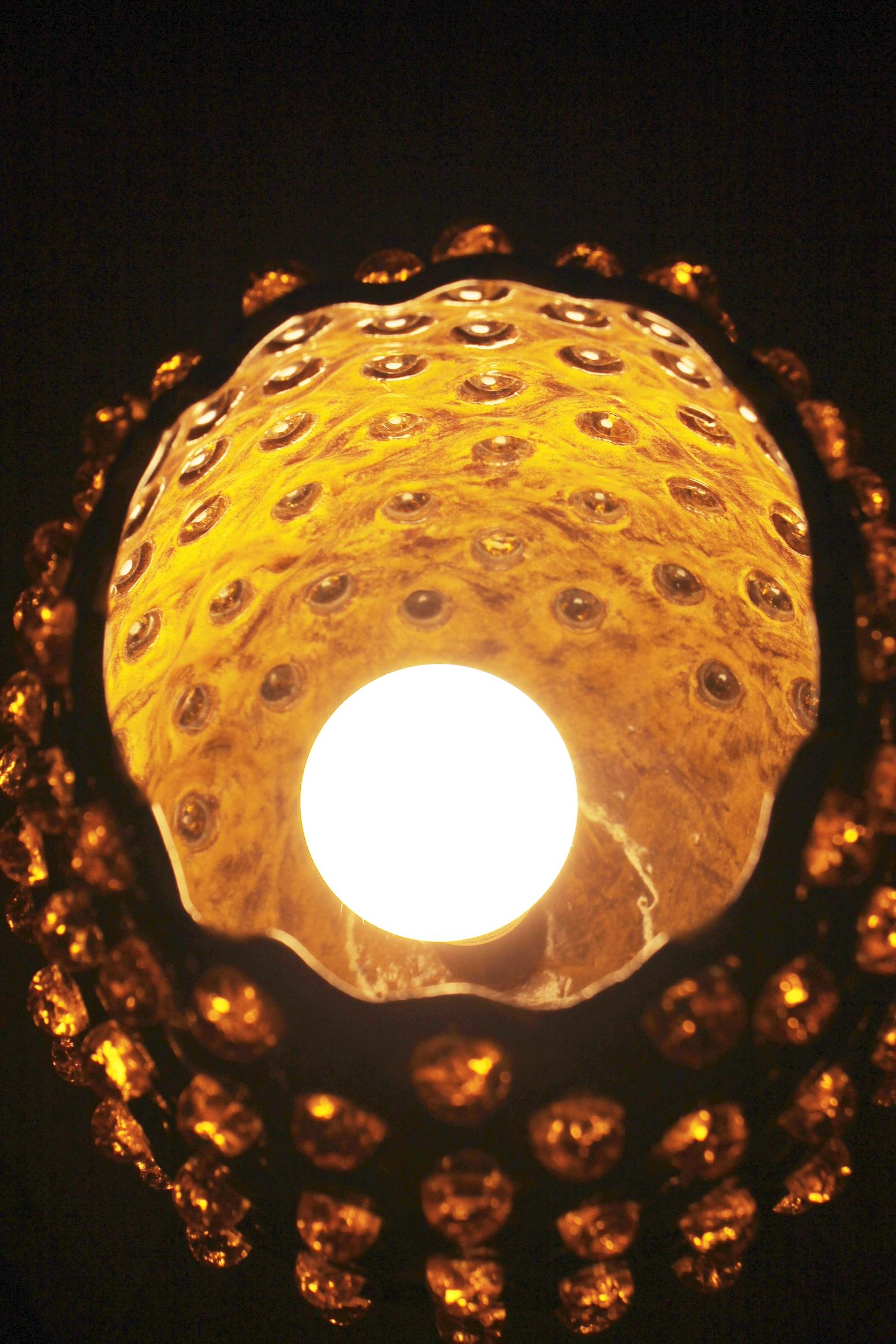 Américain Jewell Ceramic Accent Up Lamp ! Magnifique décor MCM d'après Peter Carl Fabergé en vente