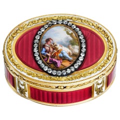 Caja de rapé bicolor de oro y esmalte, Charles Le Bastier, París, 1775
