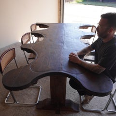 Scalloped Jeweller's Oak Dining Table