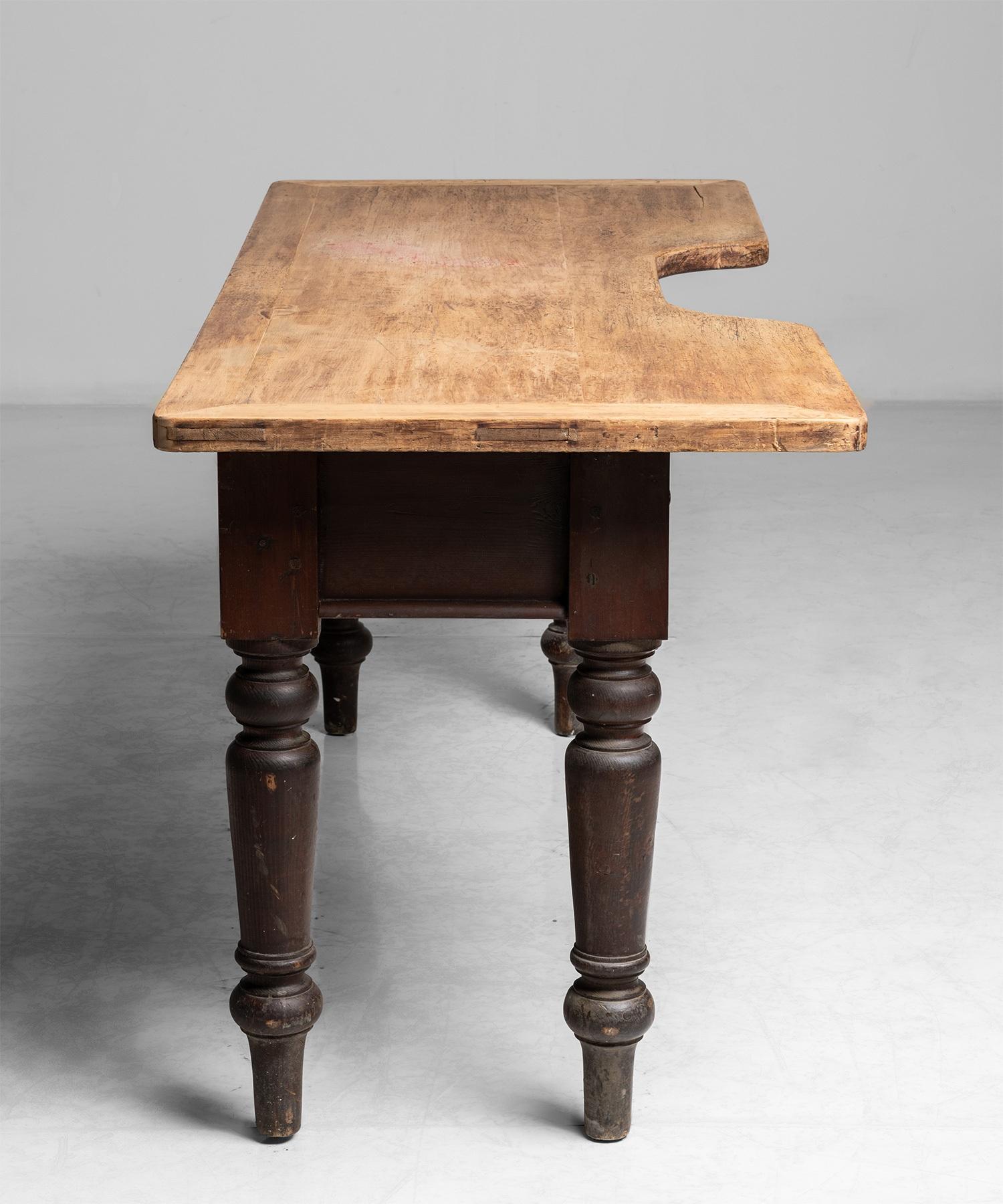 Pine Jeweller's Work Table, England, circa 1870 For Sale