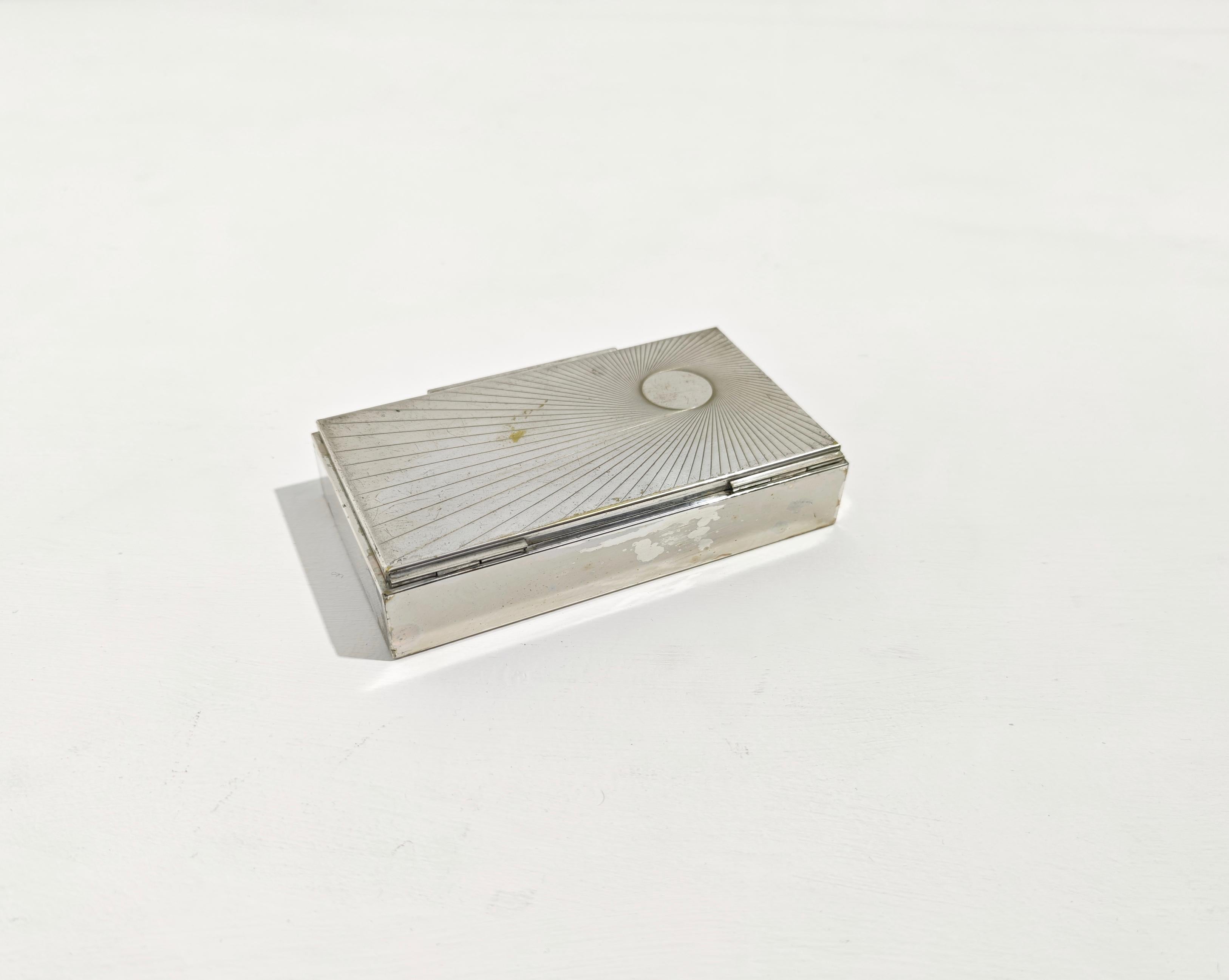 Schmuckkästchenbehälter in Silber von Guido Galbiati, Italien 1960/70, Mid-Century im Angebot 4