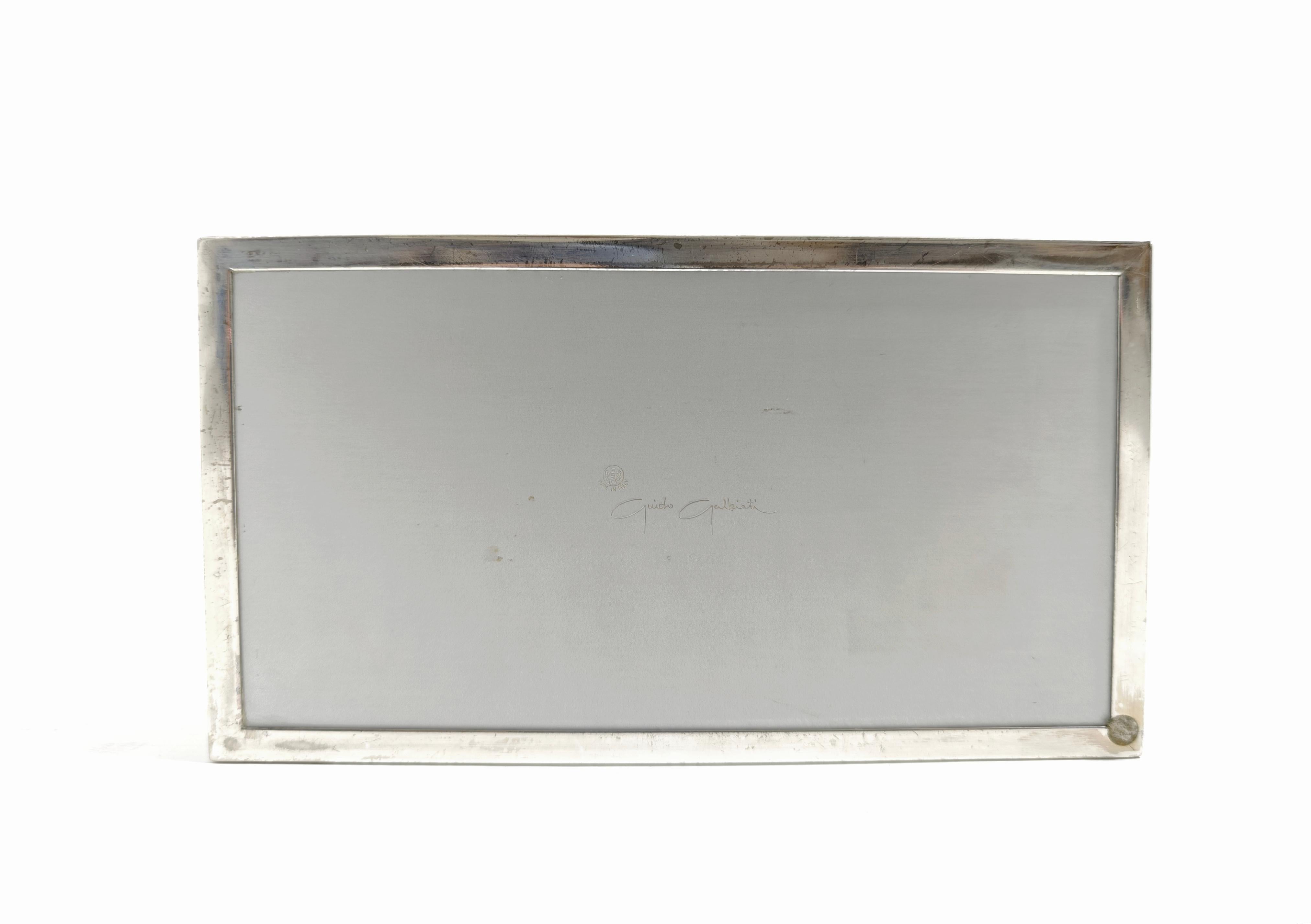 Schmuckkästchenbehälter in Silber von Guido Galbiati, Italien 1960/70, Mid-Century (Versilberung) im Angebot