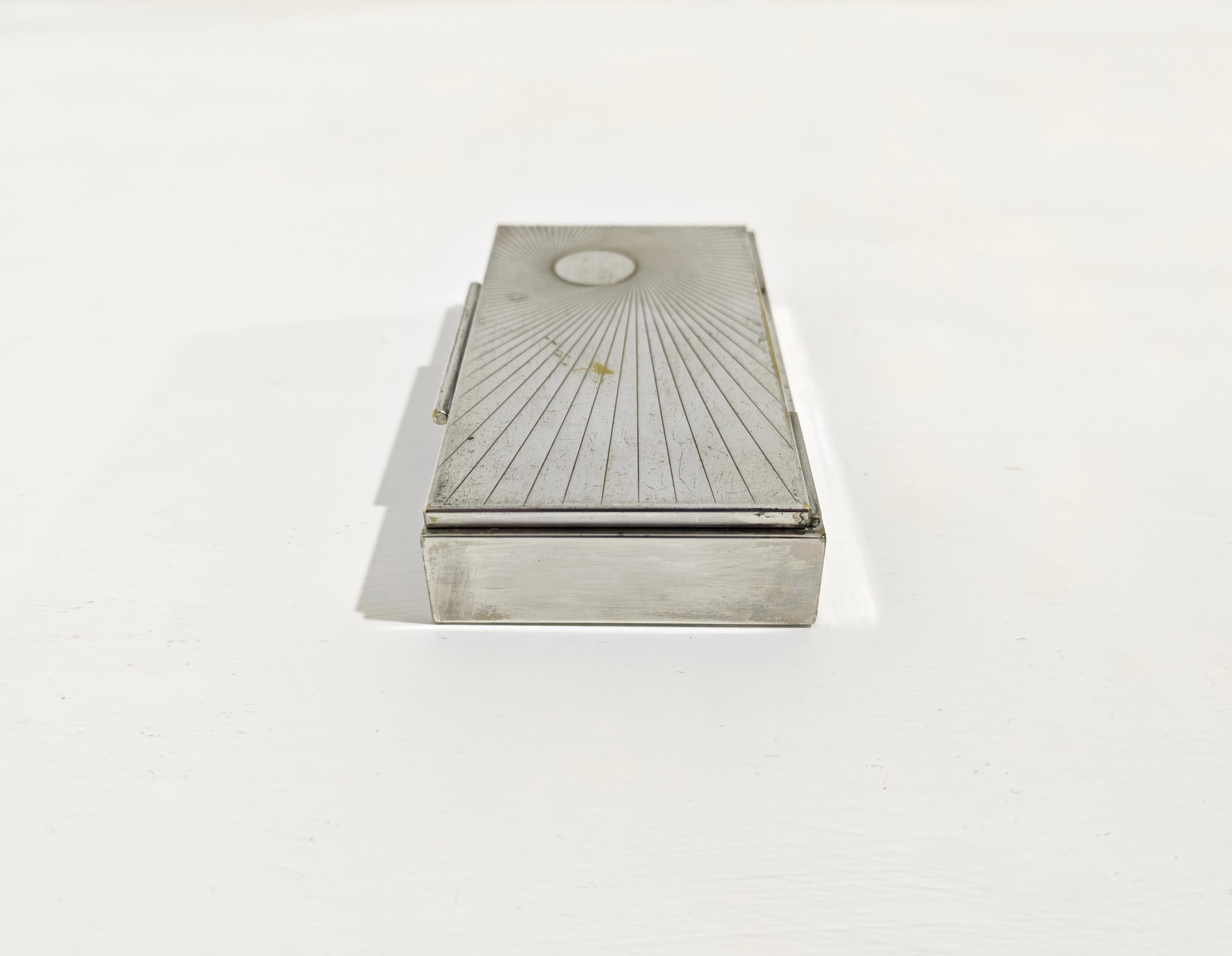 Schmuckkästchenbehälter in Silber von Guido Galbiati, Italien 1960/70, Mid-Century im Angebot 1