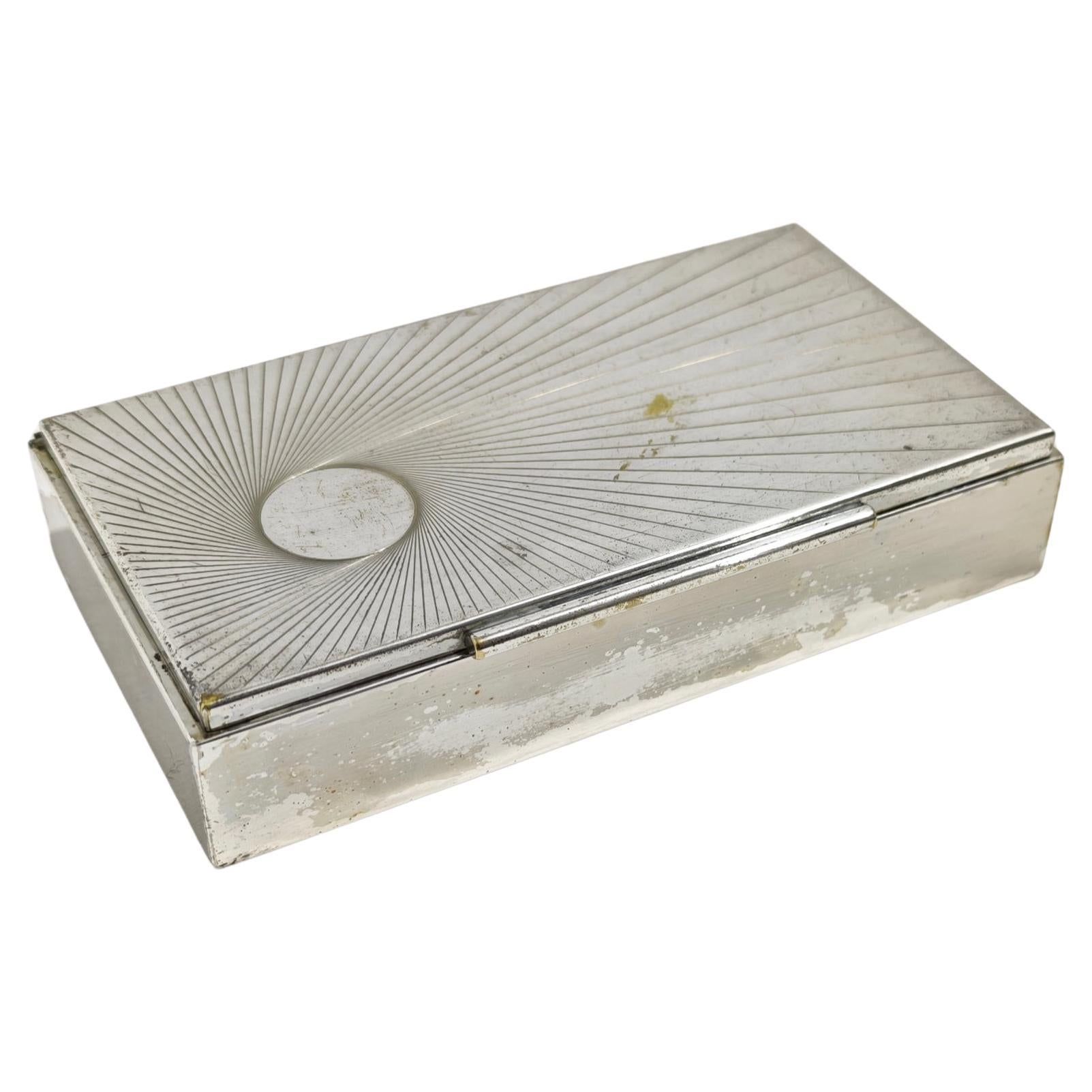 Joyero Contenedor de Plata de Guido Galbiati Italia 1960/70 Mediados de siglo