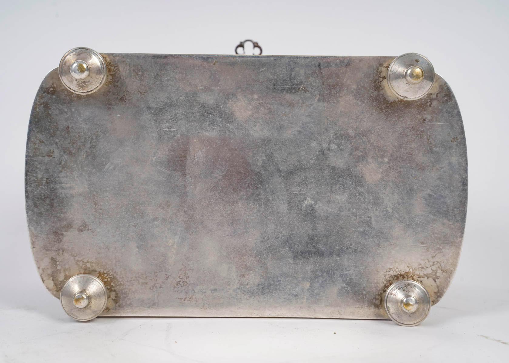 Jewellery Box in Chased and Silvered Bronze, 19th Century, Napoleon III Period. 3
