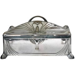 Jewelry Box WMF Jugendstil Secessionist Silver Plate Germany, circa 1906