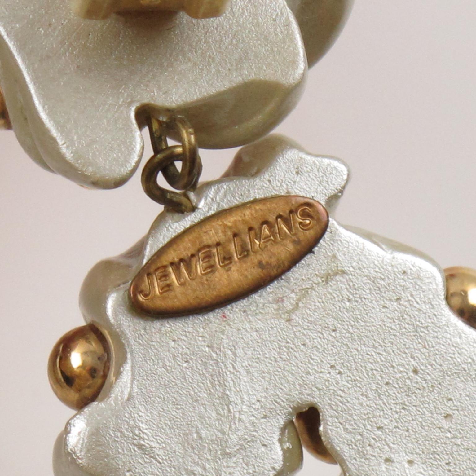 da uomo o donna Orecchini a clip in resina perlata Jewellians in vendita