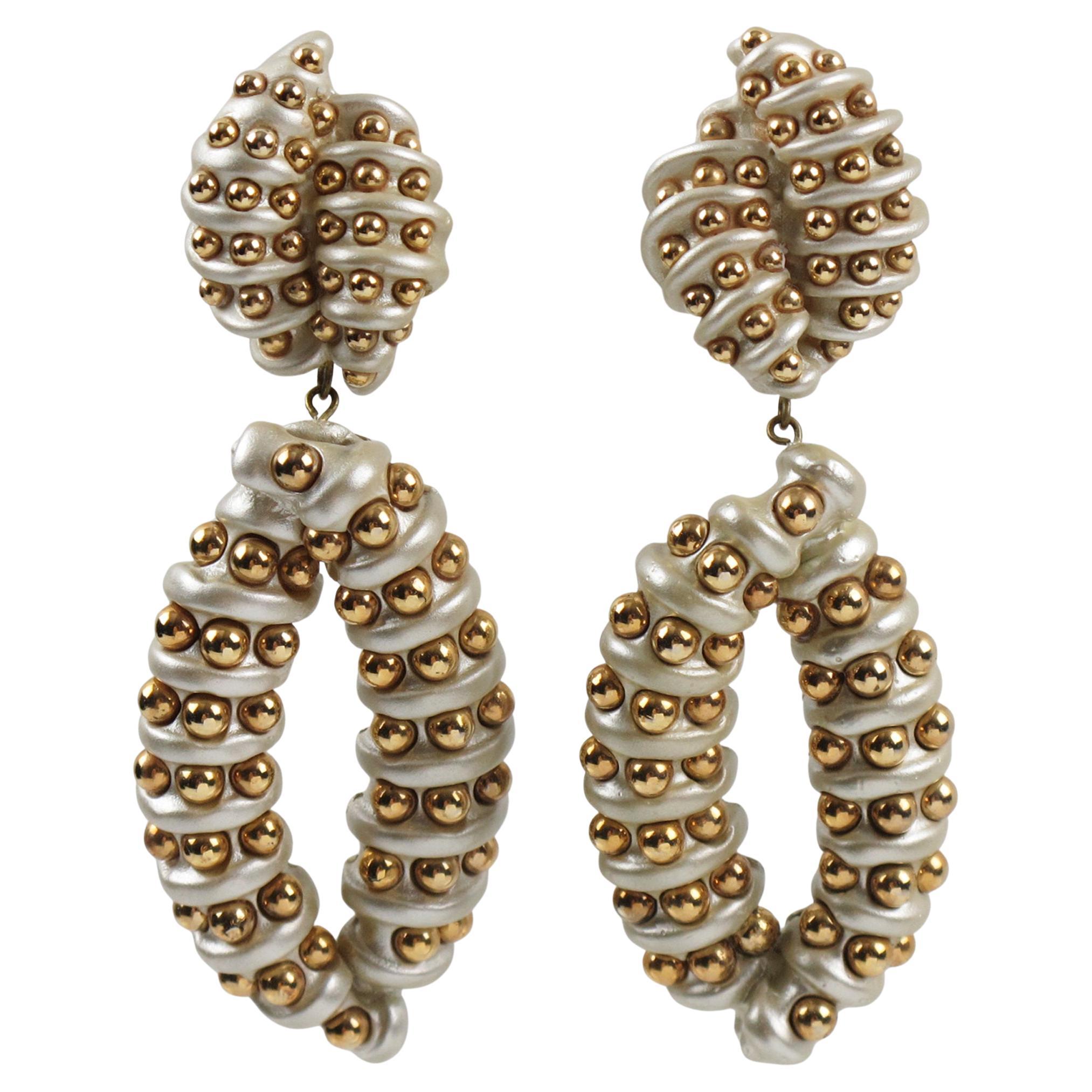 Orecchini a clip in resina perlata Jewellians